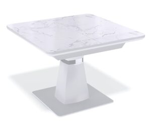 Белый квадратный стол раскладной М4574