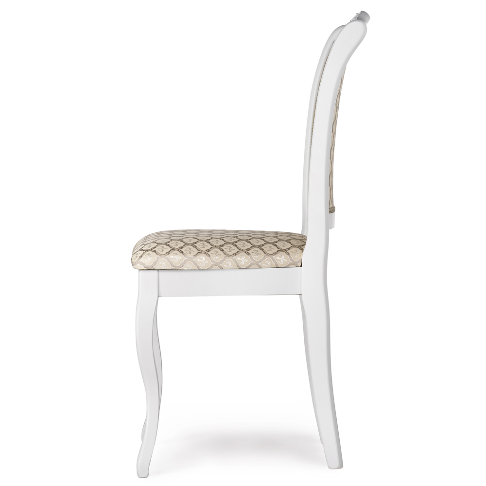 Деревянный стул для кухни Луиджи белый / бежевый (арт. М3661)