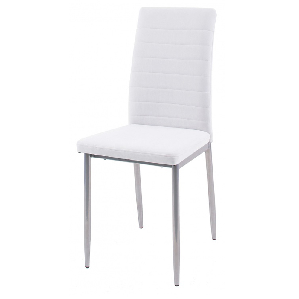 Кухонный белый стул с черными ножками (арт. М3584)