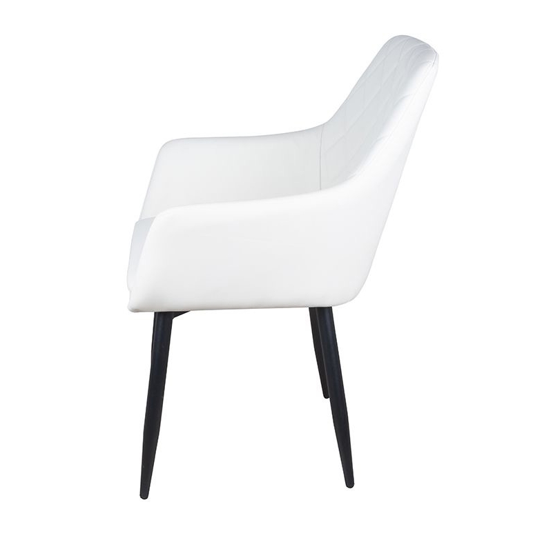 Белый стул для кухни на металлических ножках (арт. М3370)