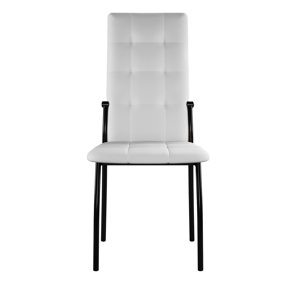 Белый стул на черных металлических ножках (арт. М3625)