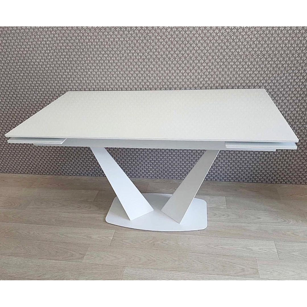 Стеклянный обеденный стол раскладывается на 2 метра (арт. М4569)