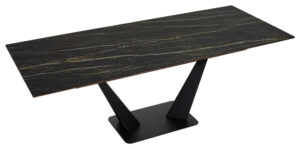 Черный керамический стол 160 см. М4582
