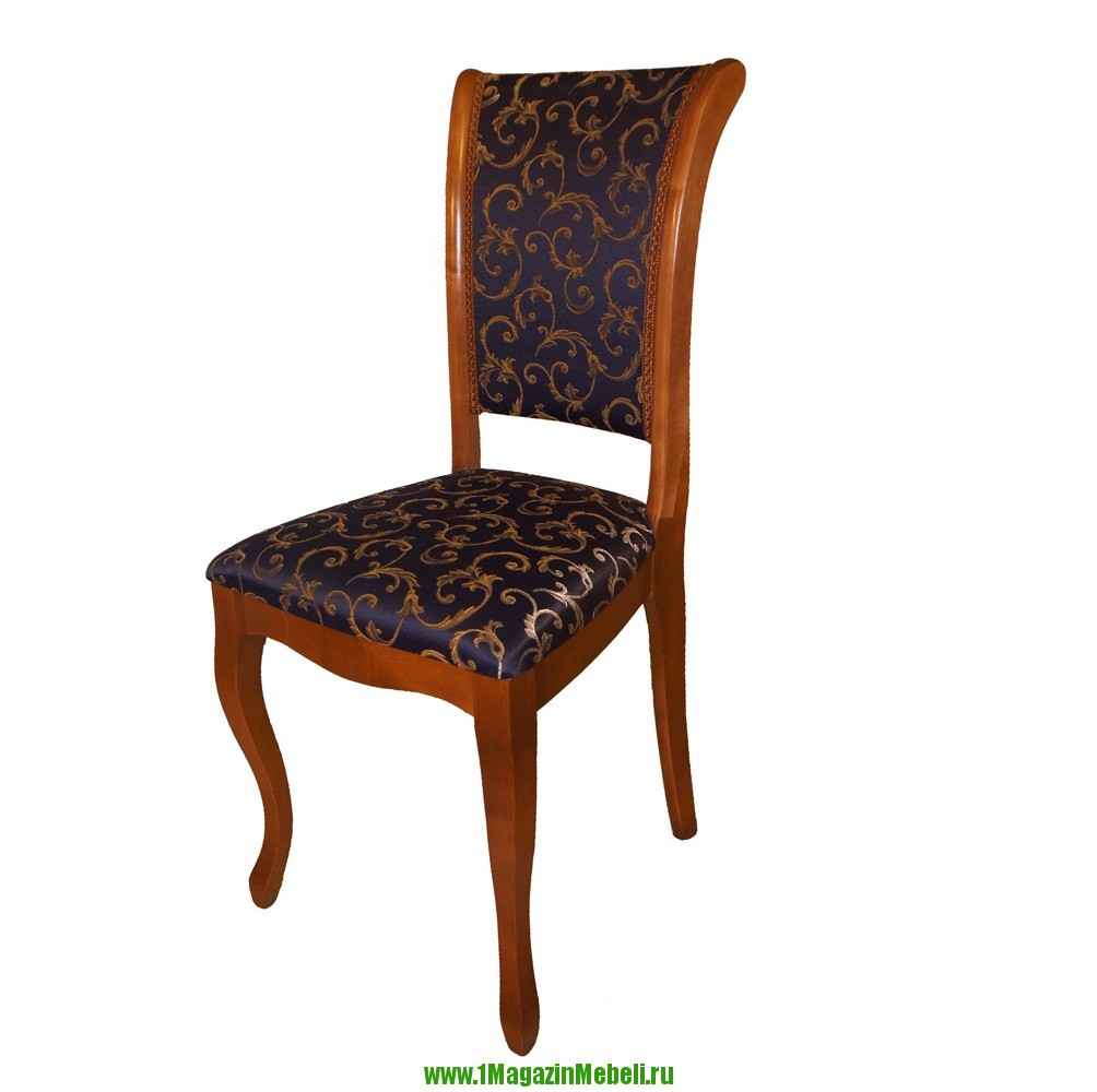 Деревянный стул для кухни, С6 прато синий тон 3 (арт. М3031)