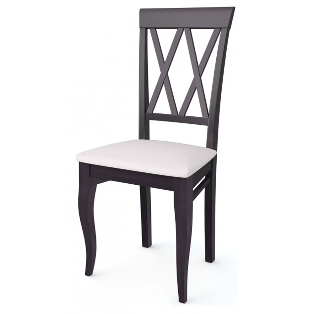 Красивый стул из массива березы, слоновая кость ткань 16 (арт. М3587)