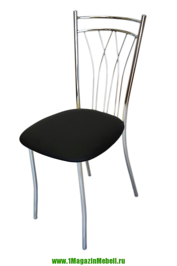 Кухонные стулья металлические, черные, хром (арт. М3171)