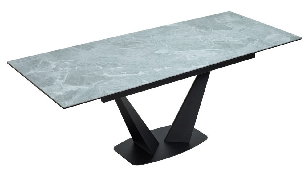 Стол 140(200) см. с керамической столешницей серый мрамор (арт. М4581)