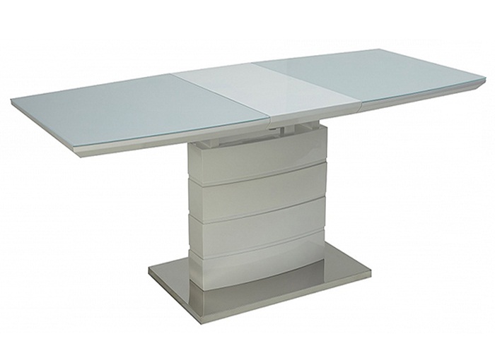 Стол на одной ноге, раздвижной стеклянный, белый 120х80 (арт. М4420)