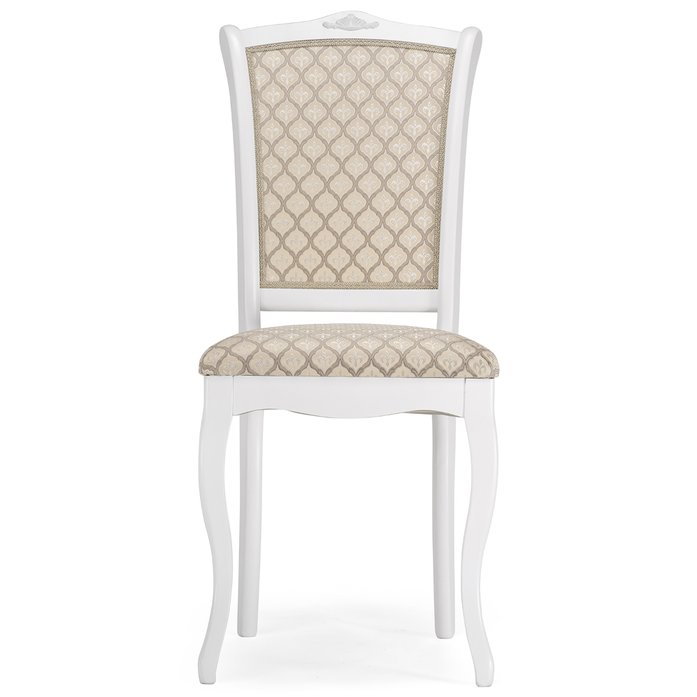 Деревянный стул для кухни Луиджи белый / бежевый (арт. М3661)