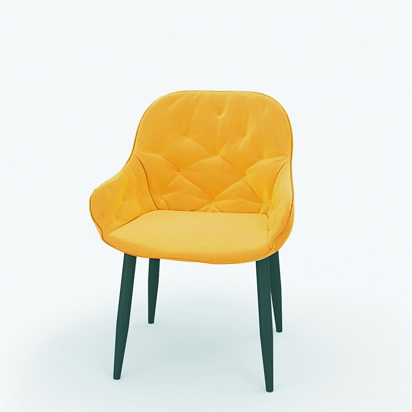 Оранжевый мягкий стул для кухни (арт. М3402)