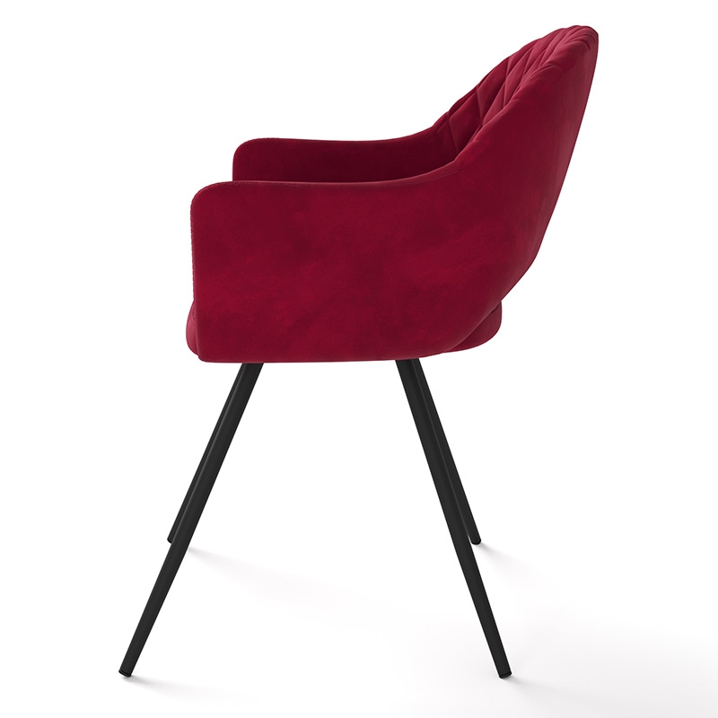 Красный велюровый стул для кухни (арт. М3380)