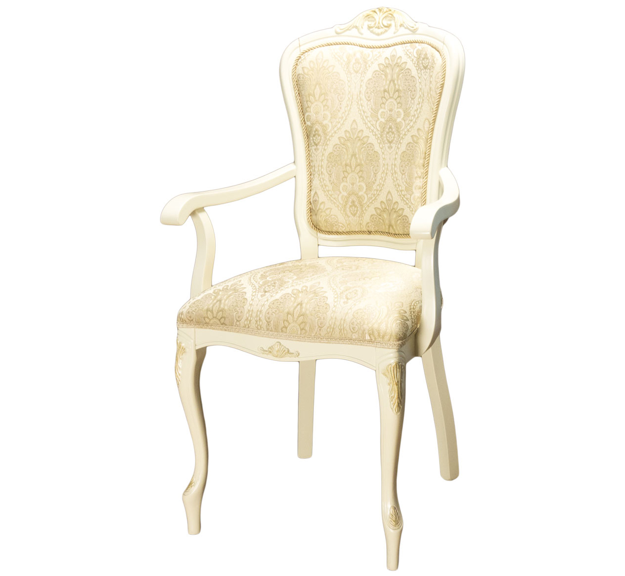 Кресло-стул для кухни с подлокотниками бежевый (арт. М3356)