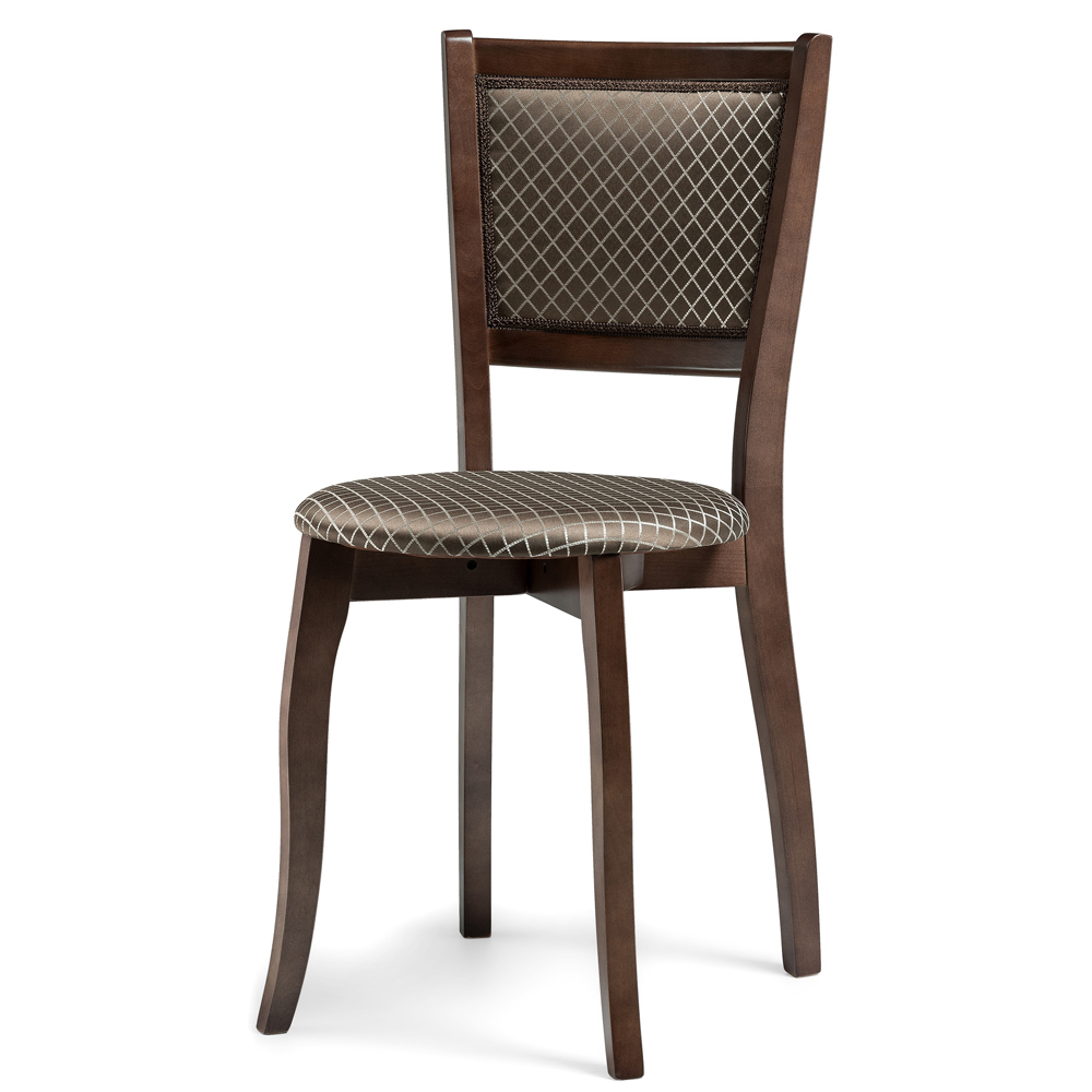 Круглый деревянный стул, мягкий со спинкой (арт. М3669)