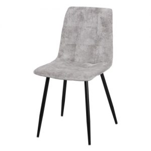 Кухонный серый стул с черными ножками М3646