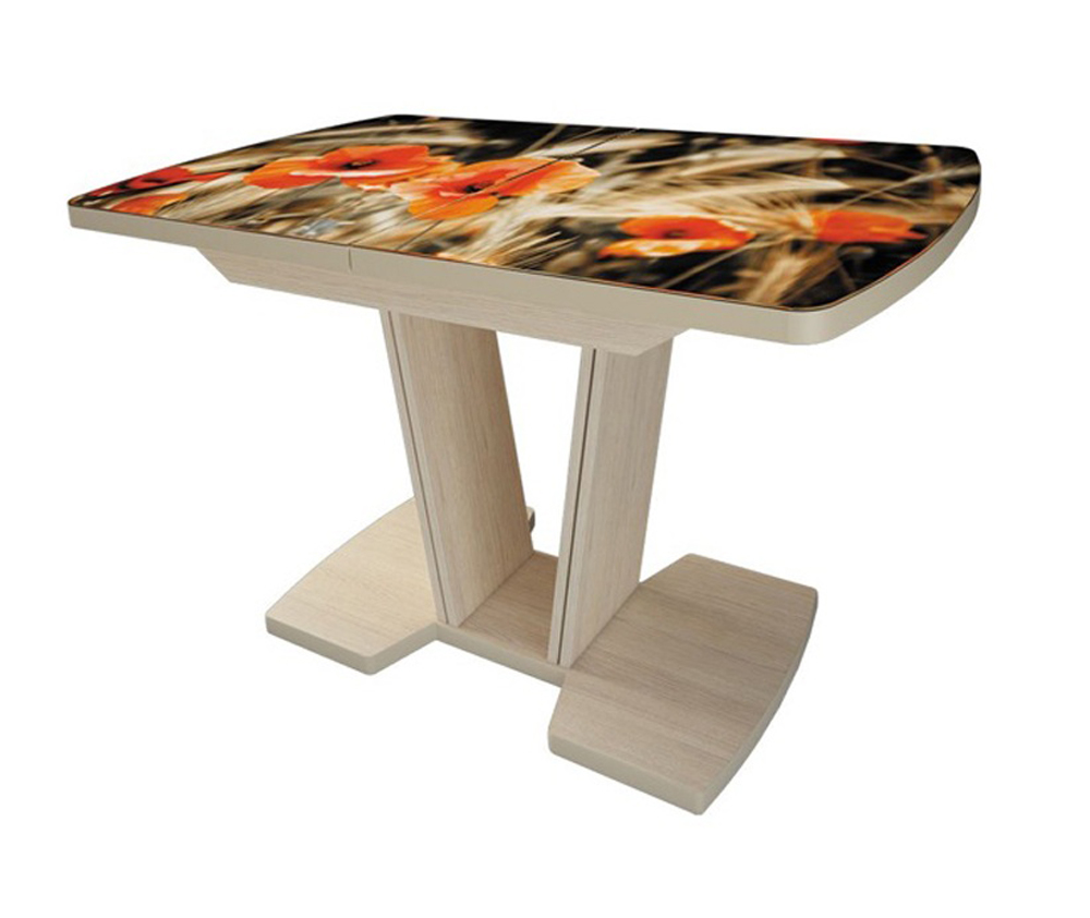 Прямоугольный стол с безопасными закругленными углами, стеклянный (арт. М4491)