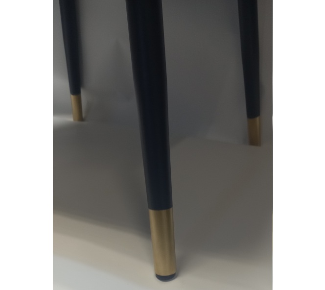 Стул Руссо синий с золотыми наконечниками на ножках, велюр (арт. М3604)