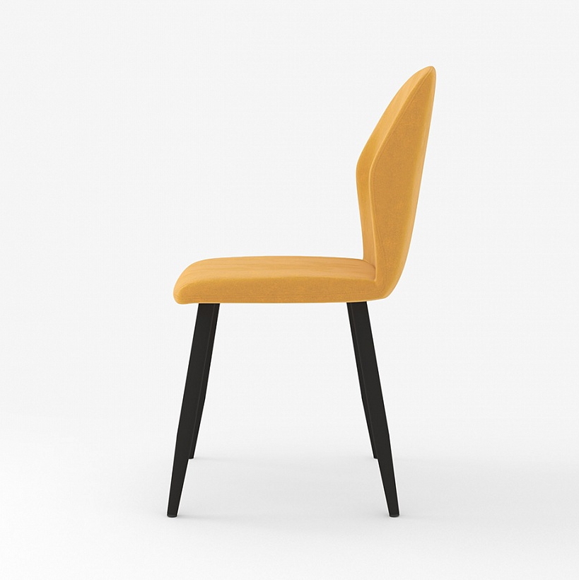 Оранжевый мягкий стул для кухни на металлических ножках (арт. М3388)