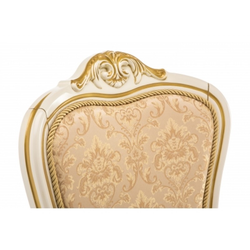 Кресло Руджеро патина золото бежевый, белый (арт. М3360)