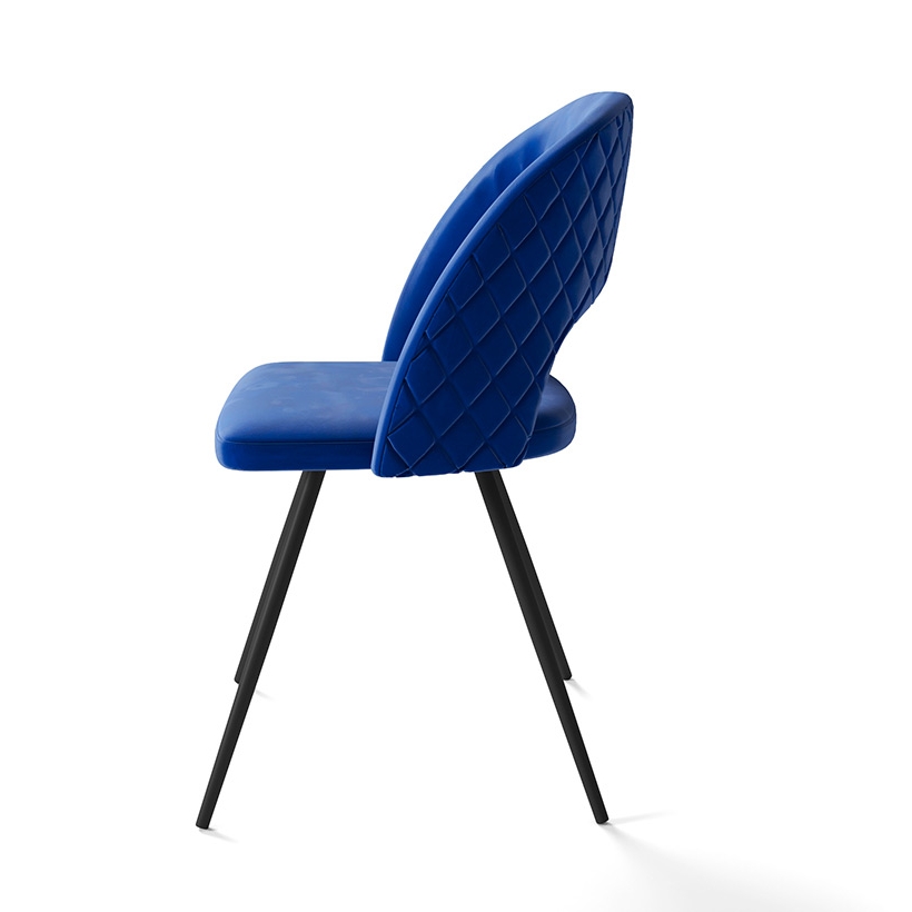 Модный стул, цвет синий, ткань велюр (арт. М3411)