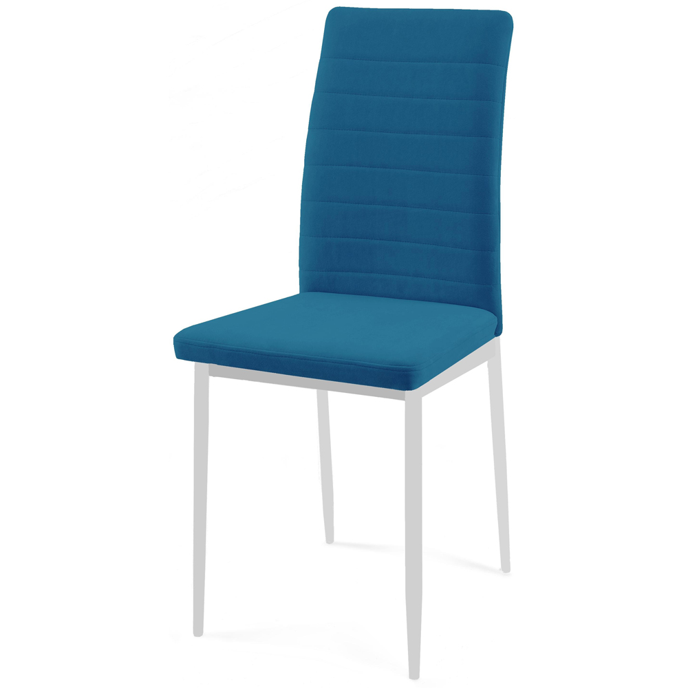 Стильный стул для кухни синего цвета, каркас на выбор — белый или черный (арт. М3616)