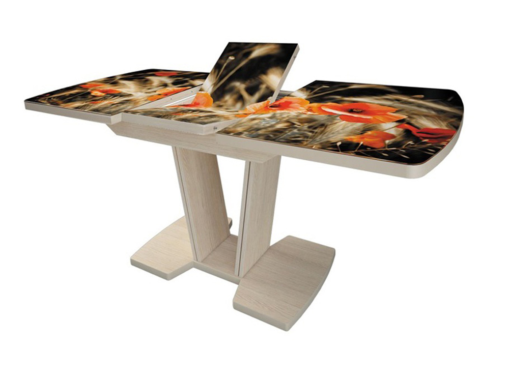 Прямоугольный стол с безопасными закругленными углами, стеклянный (арт. М4491)