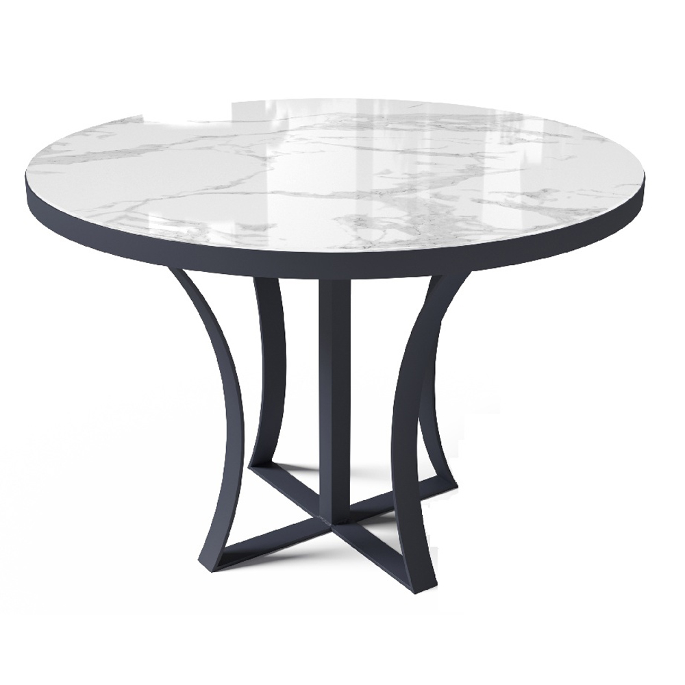 Стол обеденный стеклянный круглый не раскладной 110 см. (арт. М4578)