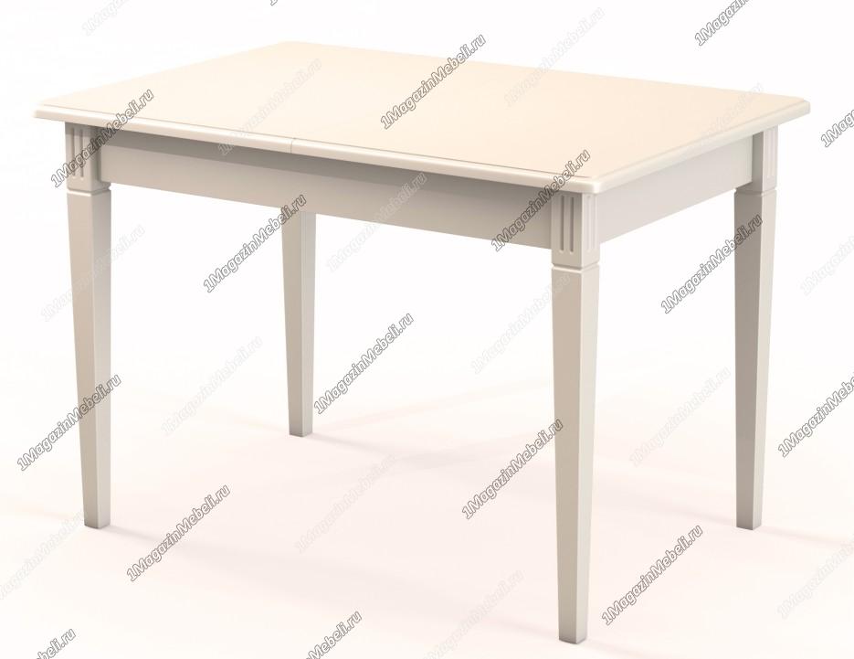 Стол прямоугольный классический, раздвижной 110-155 см., слоновая кость (арт. М4257)