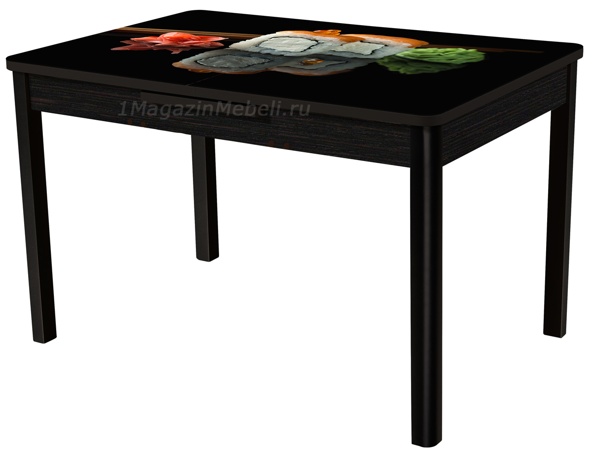 Стол с фотопечатью венге рисунок суши с микролифтом (арт. М4281)