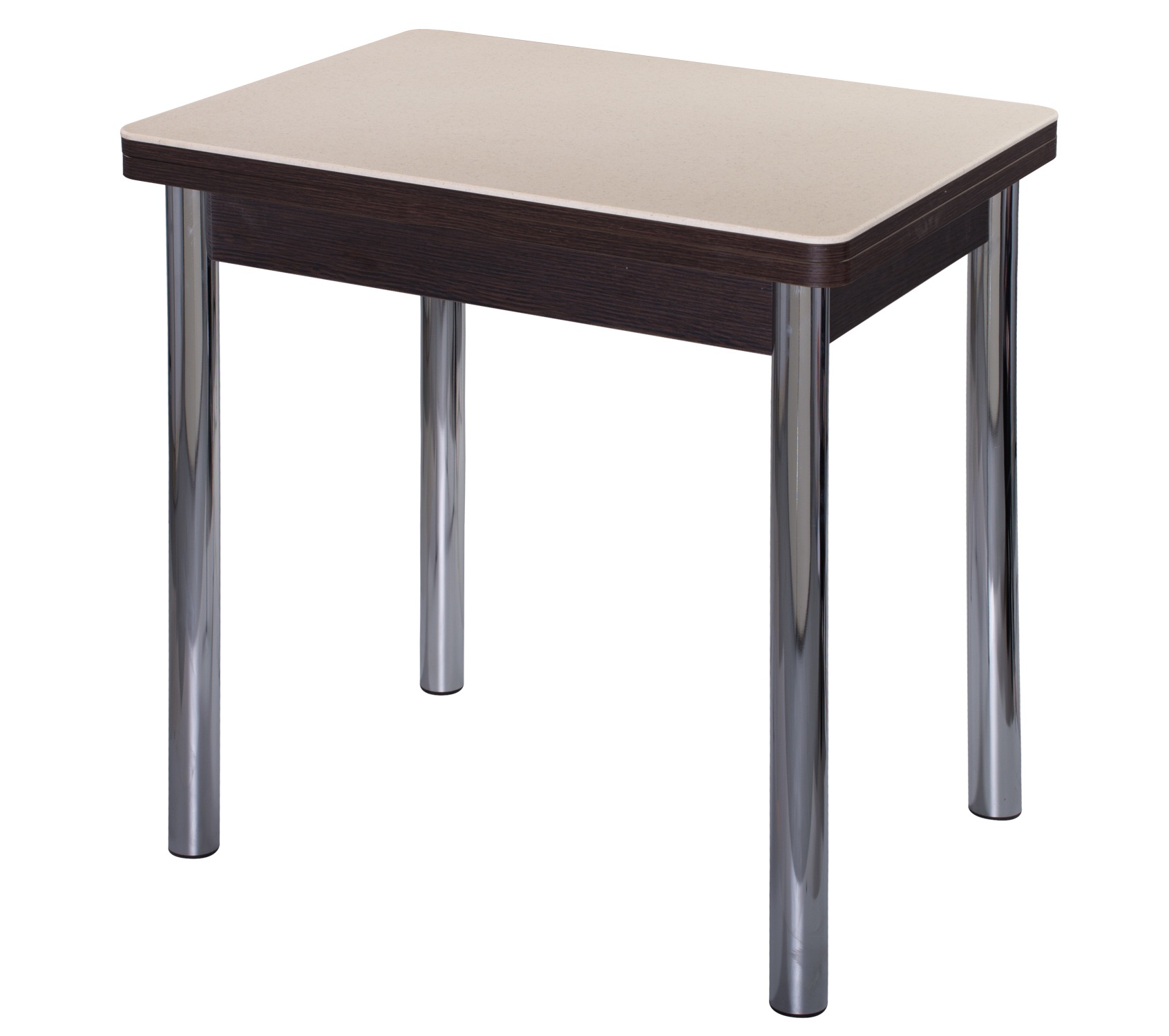 Стол для маленькой кухни венге, стекло бежевое 80х60 см. (арт. М4656)