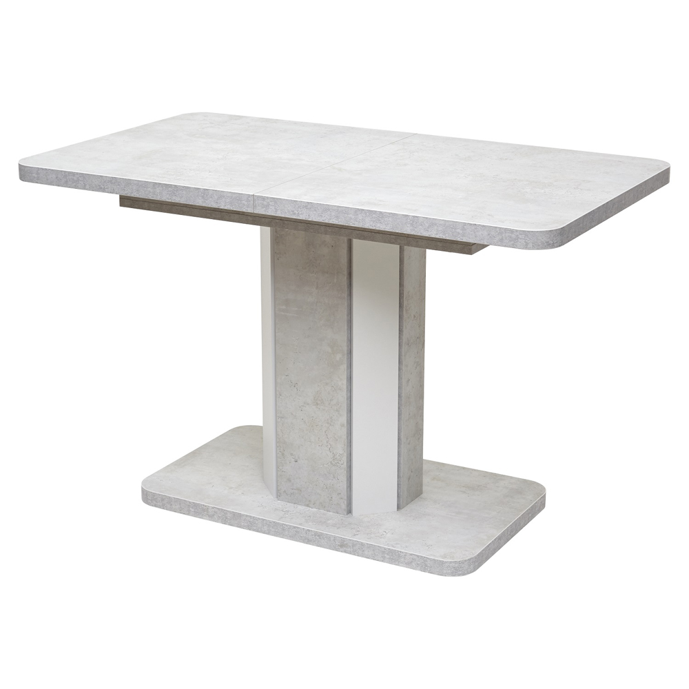 Ламинированный кухонный стол, белый/бетон (арт. М4482)