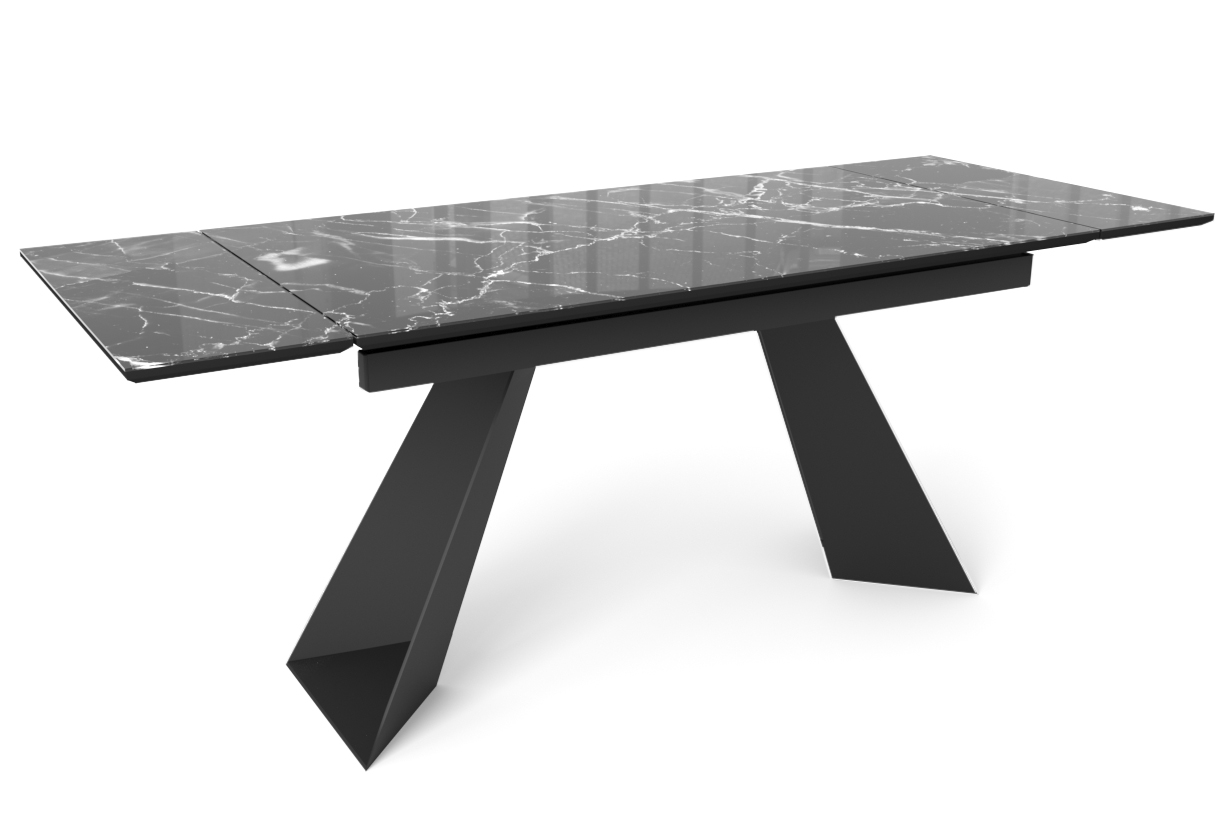 Стол обеденный раздвижной 220 см. под черный мрамор (арт. М4571)