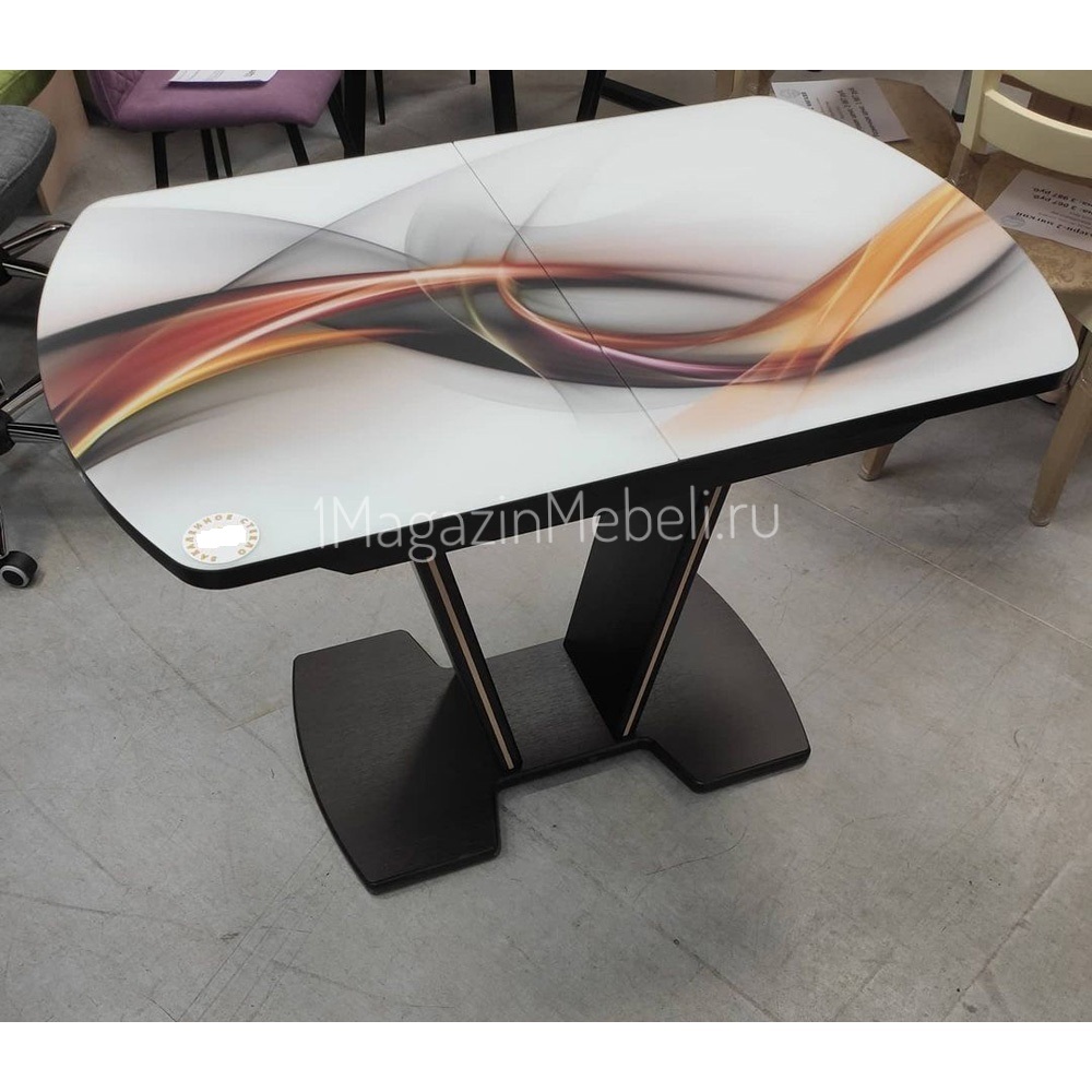 Стол кухонный с V-образной ножкой 110х70 см. и 120х80 см. фотопечать (арт. М4565)