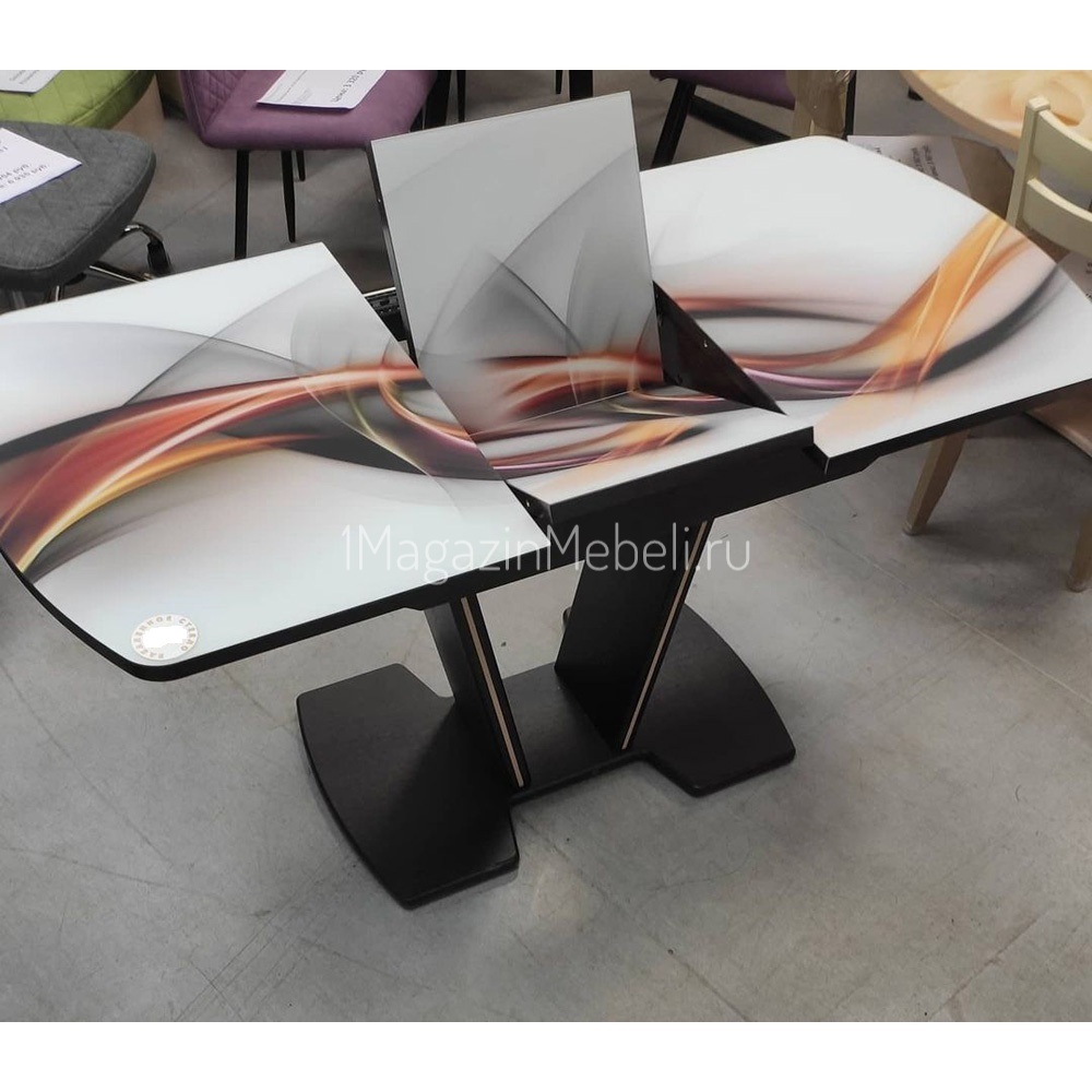 Стол кухонный с V-образной ножкой 110х70 см. и 120х80 см. фотопечать (арт. М4565)