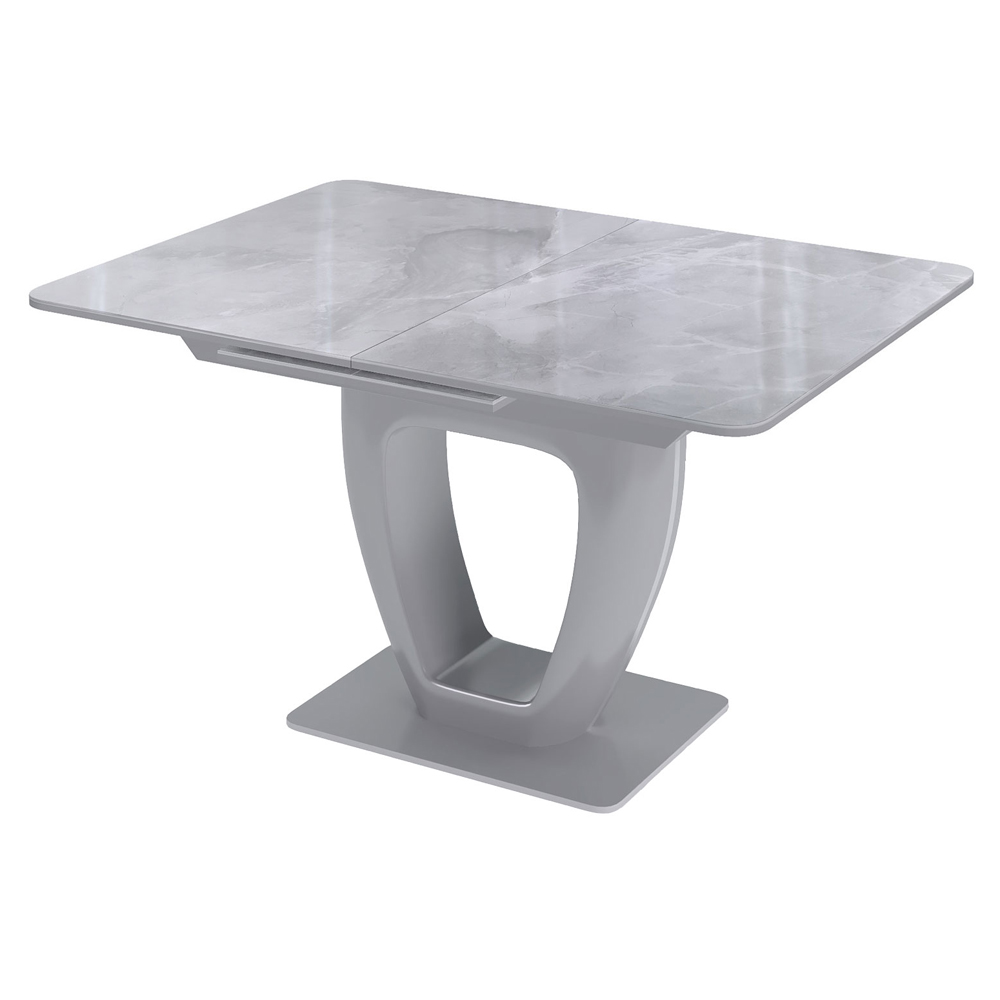 Современный обеденный стол, стеклянный, серый мрамор (арт. М4500)