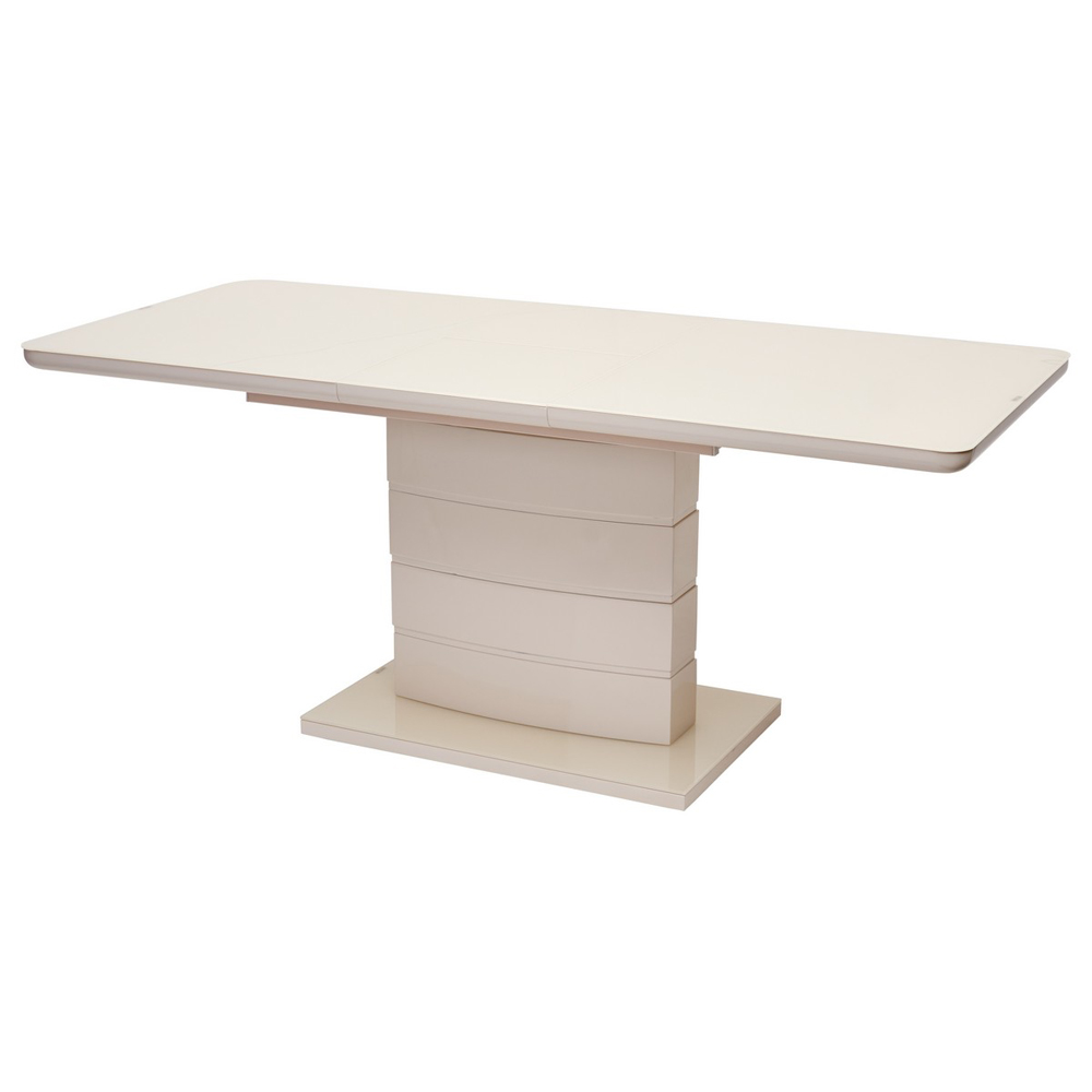 Кухонный стеклянный стол, раздвижной, цвет бежевый (арт. М4531)