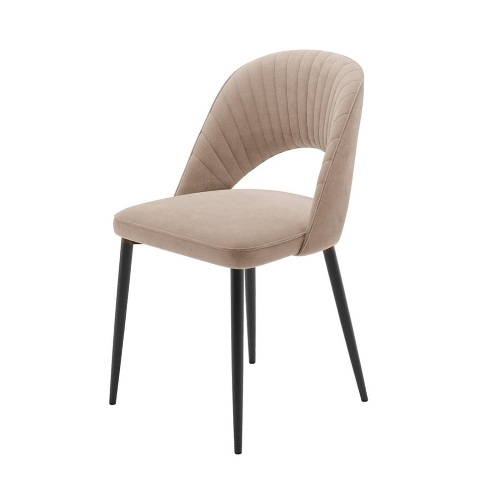 Удобный стул в современном стиле, бежевый велюр (арт. М3690)