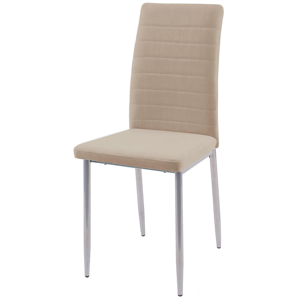Компактный мягкий кухонный стул, велюр бежевый (арт. М3615)