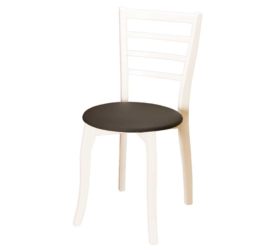 Деревянный стул для кухни, кож. зам, слоновая кость, ваниль, бежевый (арт. М3286)