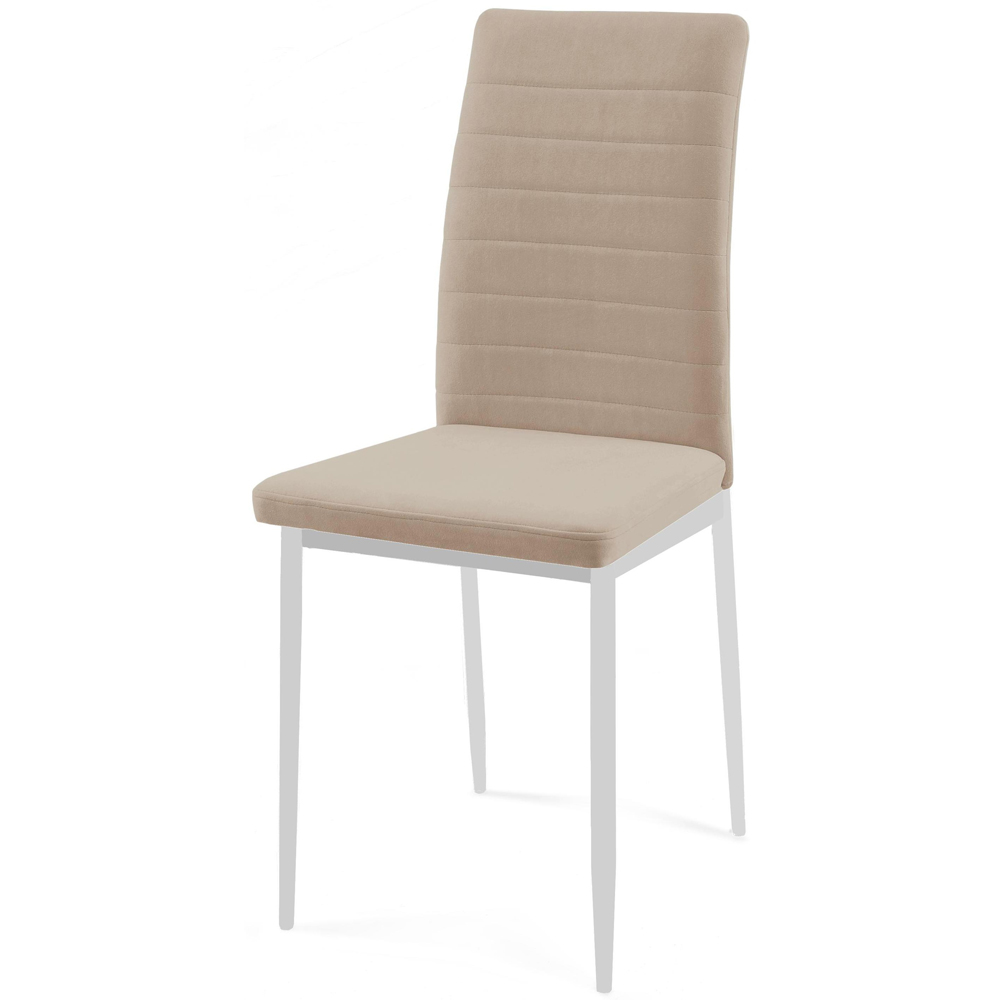 Компактный мягкий кухонный стул, велюр кремовый (арт. М3615)