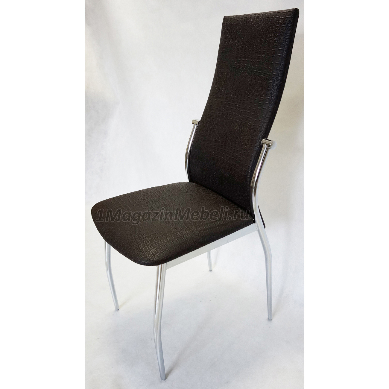 Комфортный стул для кухни, темно-коричневый крокодил (арт. М3215)