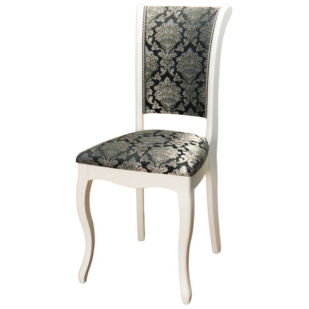 Деревянный стул белый с красной обивкой (арт. М3605)