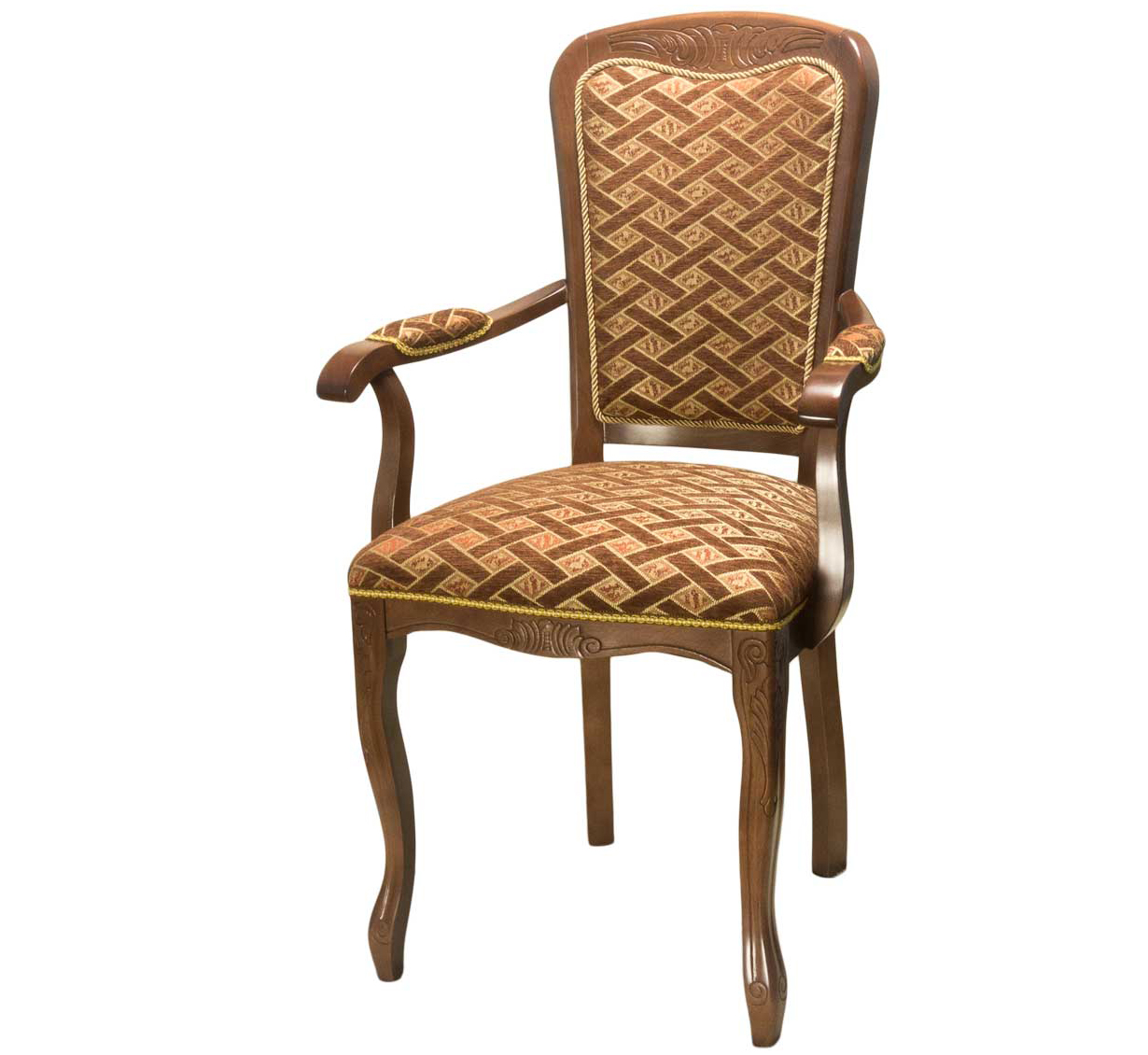 Стул кресло с подлокотниками орех С-8 (арт. М3343)