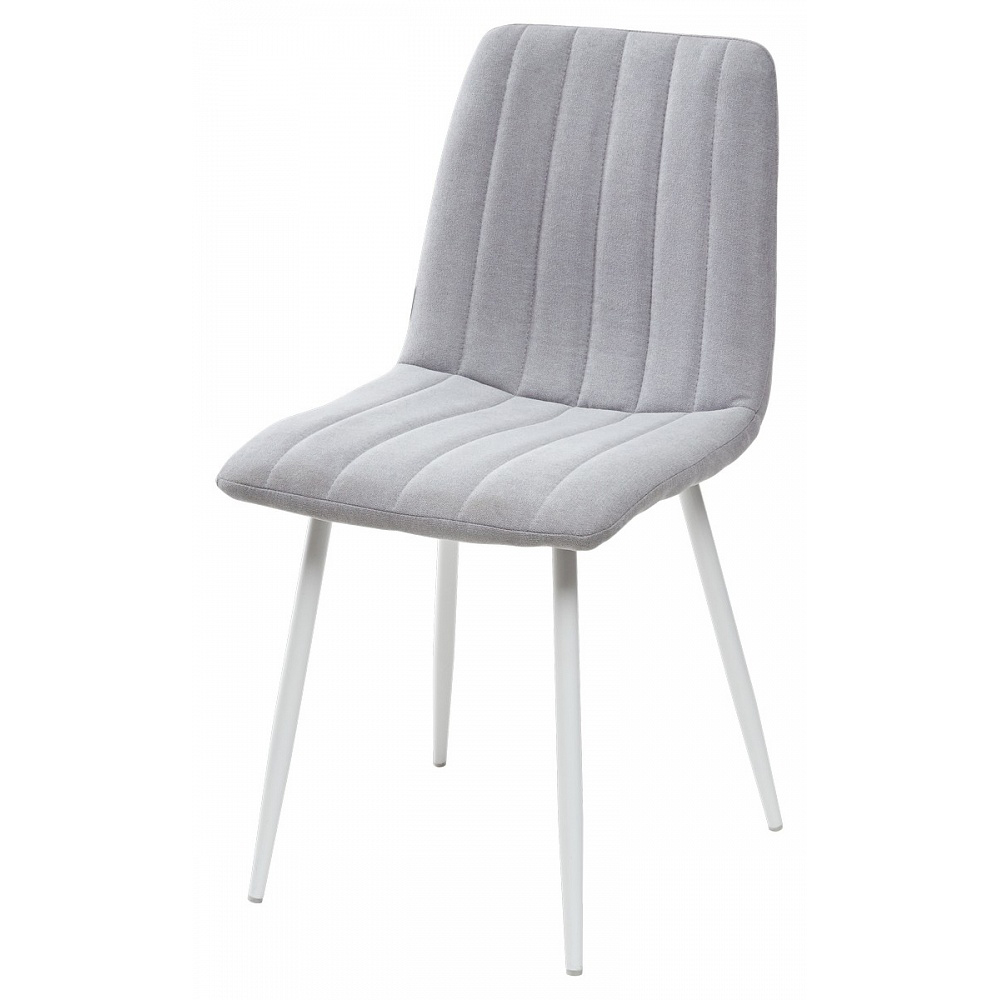 Светло-серый стул с белыми ножками (арт. М3477)
