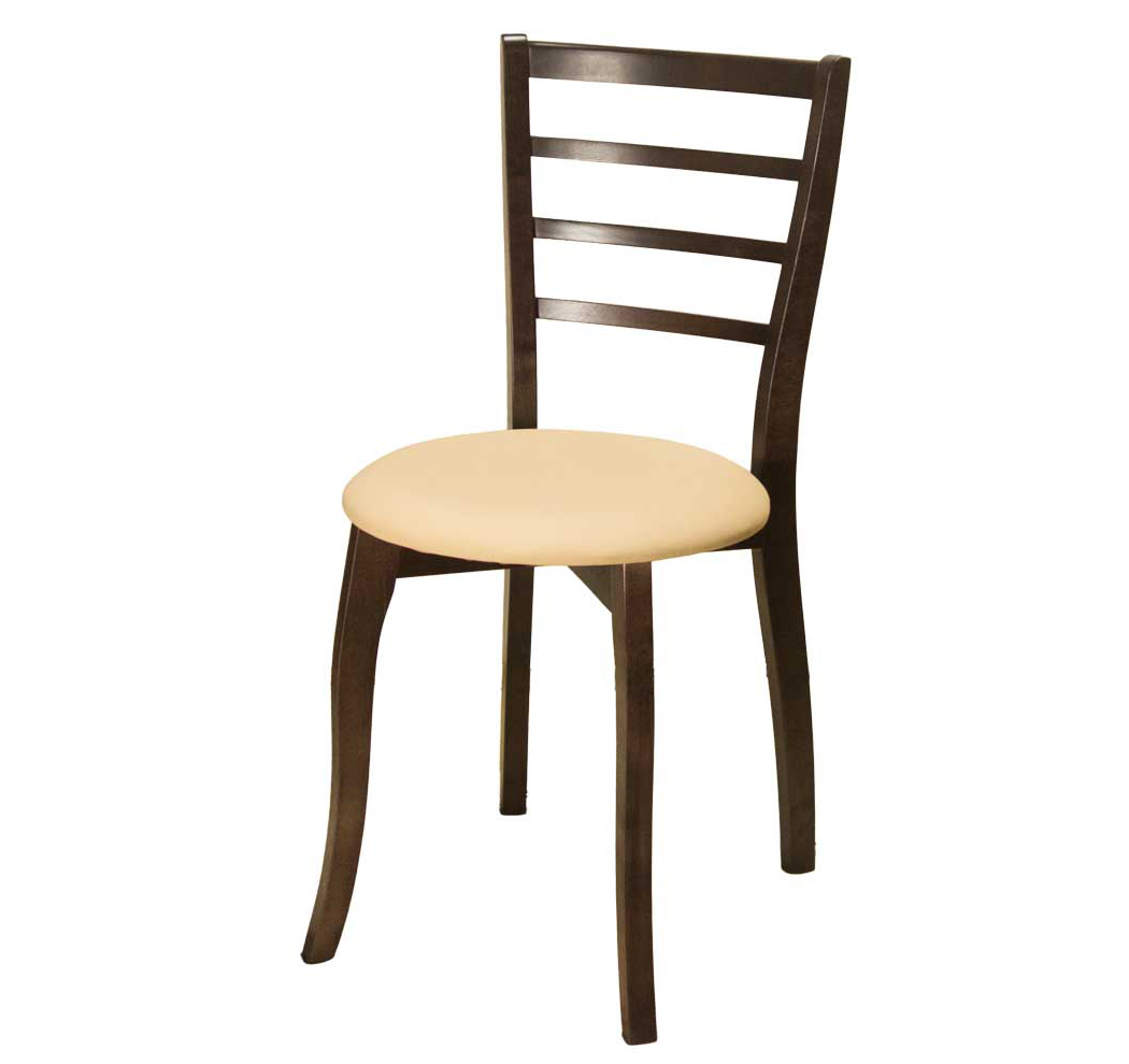 Деревянный стул для кухни, кож. зам, слоновая кость, ваниль, бежевый (арт. М3286)