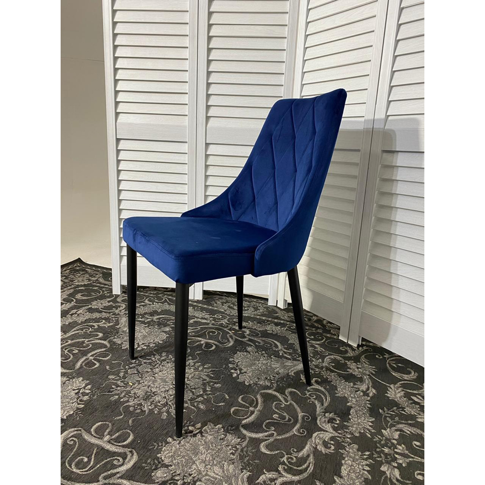 Синий стул для кухни, велюр (арт. М3507)