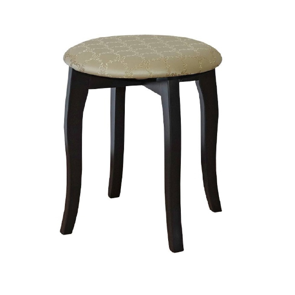 Черный деревянный табурет с круглым сиденьем (арт. М3589)