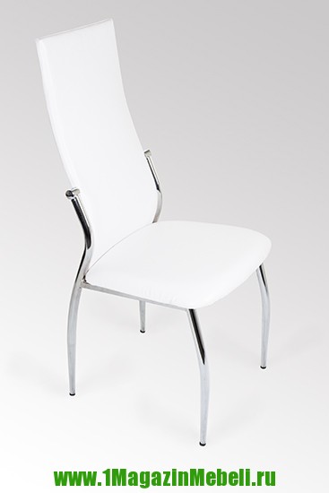 Белые стулья для кухни, металлические, хром JD2368 (арт. М3083)